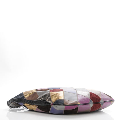 Chanel Lambskin Python Suede Quilted Patchwork Harlequin Hobo Multicolor 4 of 9