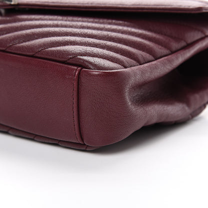 Saint Laurent Sheepskin Matelasse Chevron Monogram Medium College Bag Rouge Legion 9 of 9