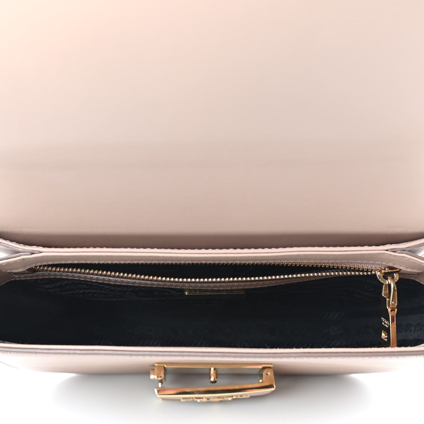 Saffiano Lux Embleme Flap Shoulder Bag Cipria