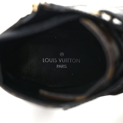 Louis Vuitton Patent Calfskin Monogram Star Trail Ankle Boots 37 Black 7 of 7