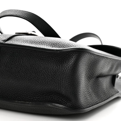 Hermes Taurillon Clemence Halzan 31 GM Black 10 of 11