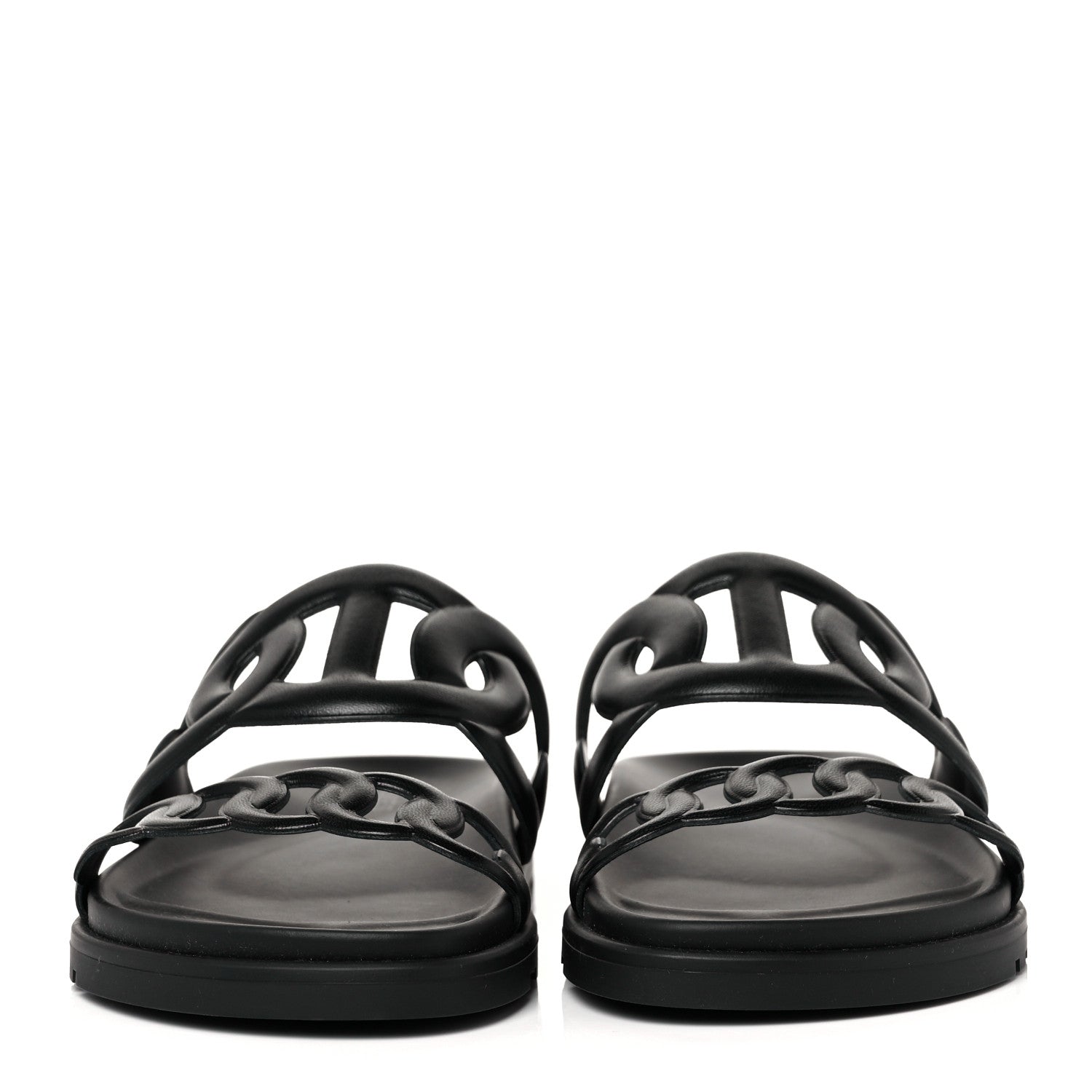 Hermes Nappa Extra Sandals 36 Black 2 of 9