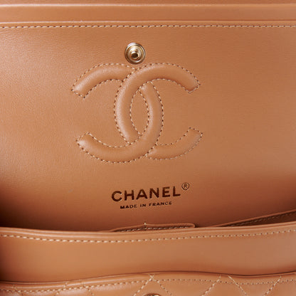 Chanel Lambskin Quilted Small Double Flap Brown 6 of 12
