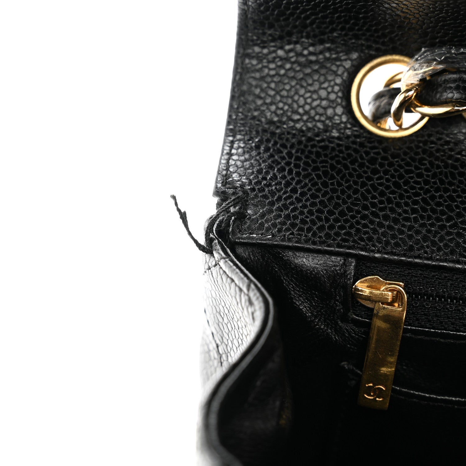 Chanel Caviar Quilted Jumbo Single Flap Black 11 of 12