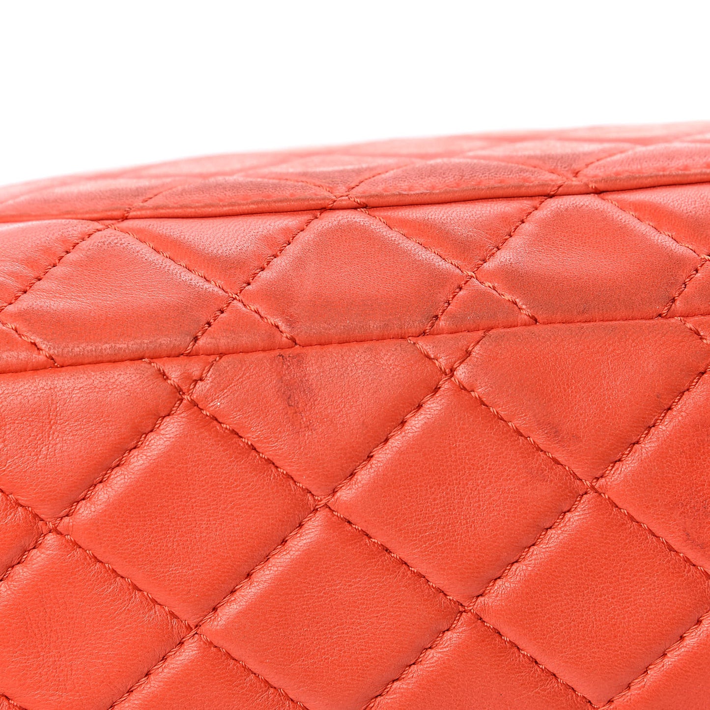 Lambskin Quilted XL Maxi Single Flap Red
