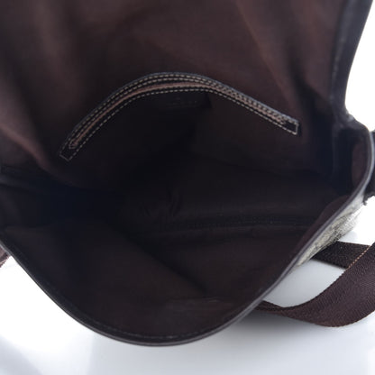 Gucci GG Plus Monogram Small Flap Messenger Bag Beige Dark Brown 5 of 7