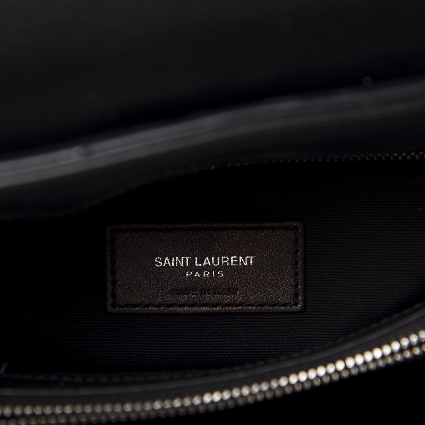 Calfskin Y Quilted Monogram Medium Loulou Chain Satchel Black