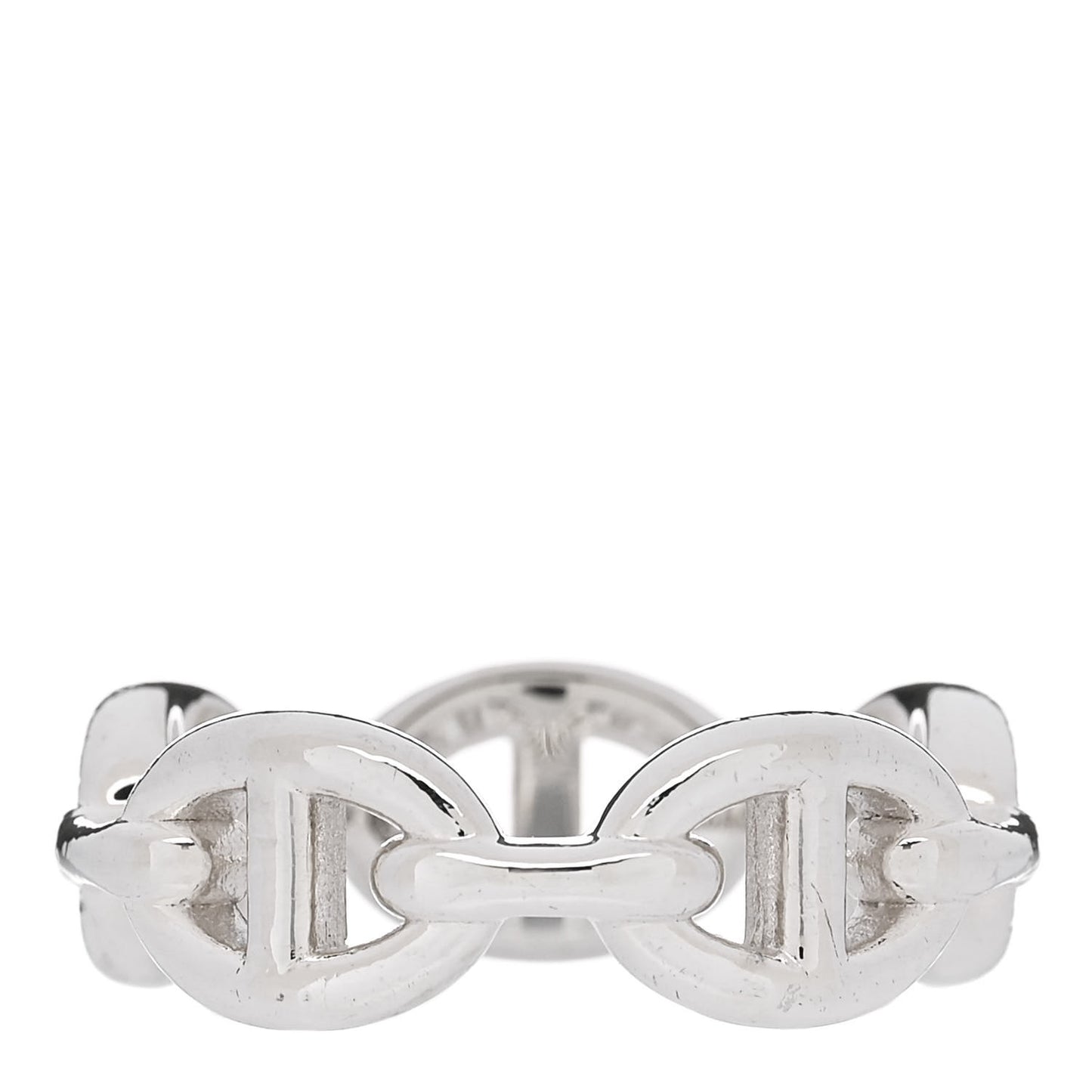 Sterling Silver PM Chaine d'Ancre Enchainee Band Ring 54 6.75