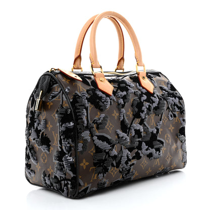 Louis Vuitton Monogram Fleur De Jais Sequins Speedy 30 3 of 13