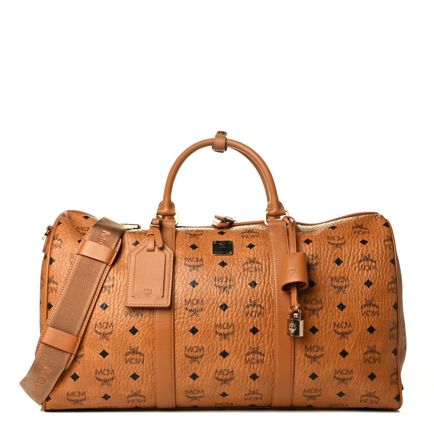 Visetos Medium Traveler Weekender Duffle Bag Cognac