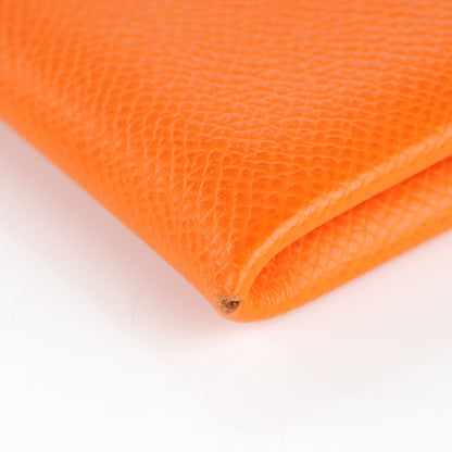 Hermes Epsom Calvi Card Case Orange 11 of 11
