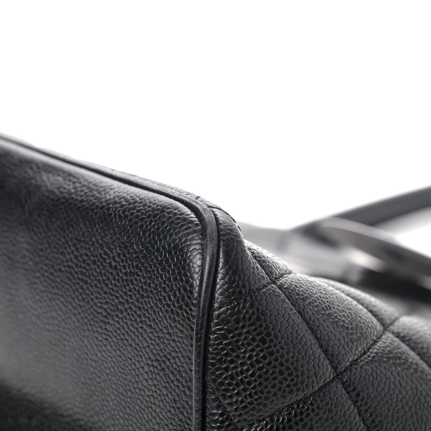 Caviar Quilted Medallion Tote Black