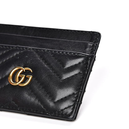 Gucci Calfskin Matelasse GG Marmont Card Holder Black 9 of 10