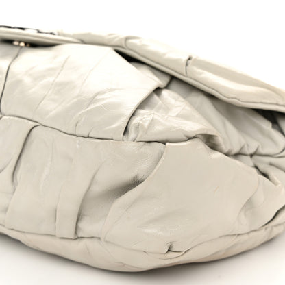 Chanel Glazed Calfskin Twisted Maxi Flap Light Grey 10 of 12