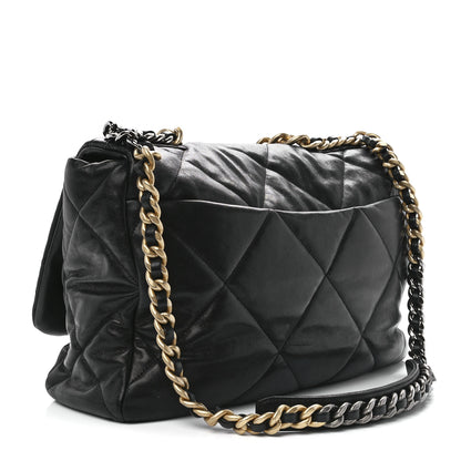 Chanel Lambskin Quilted Maxi Chanel 19 Flap Black 3 of 11