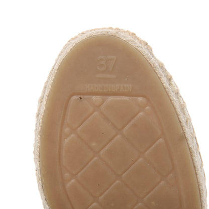 Chanel Fabric Biarritz CC Espadrilles 37 Beige 7 of 11