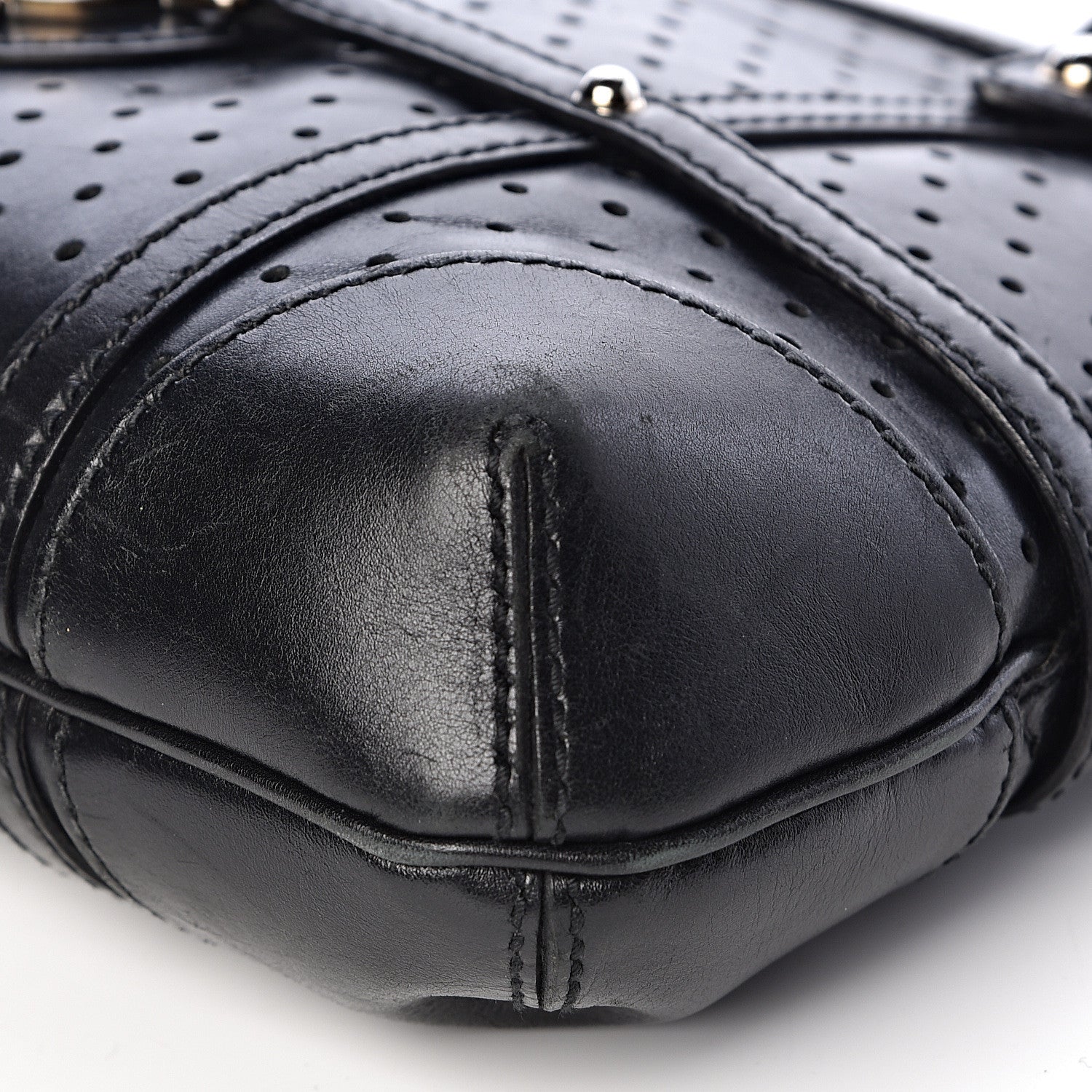 Gucci Perforated Calfskin Reins Tote Black 12 of 12