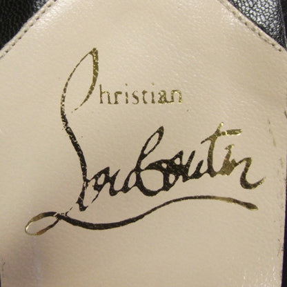 Christian Louboutin Satin Bow Slingback Pumps 39.5 Black 5 of 8