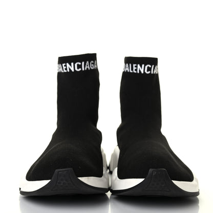 Balenciaga Neoprene Knit Womens Hi Speed Sneakers 41 Black White 2 of 4