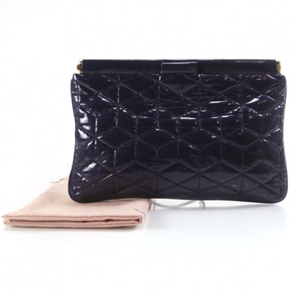 Miu Miu Patent Quilted Clutch 2 of 8