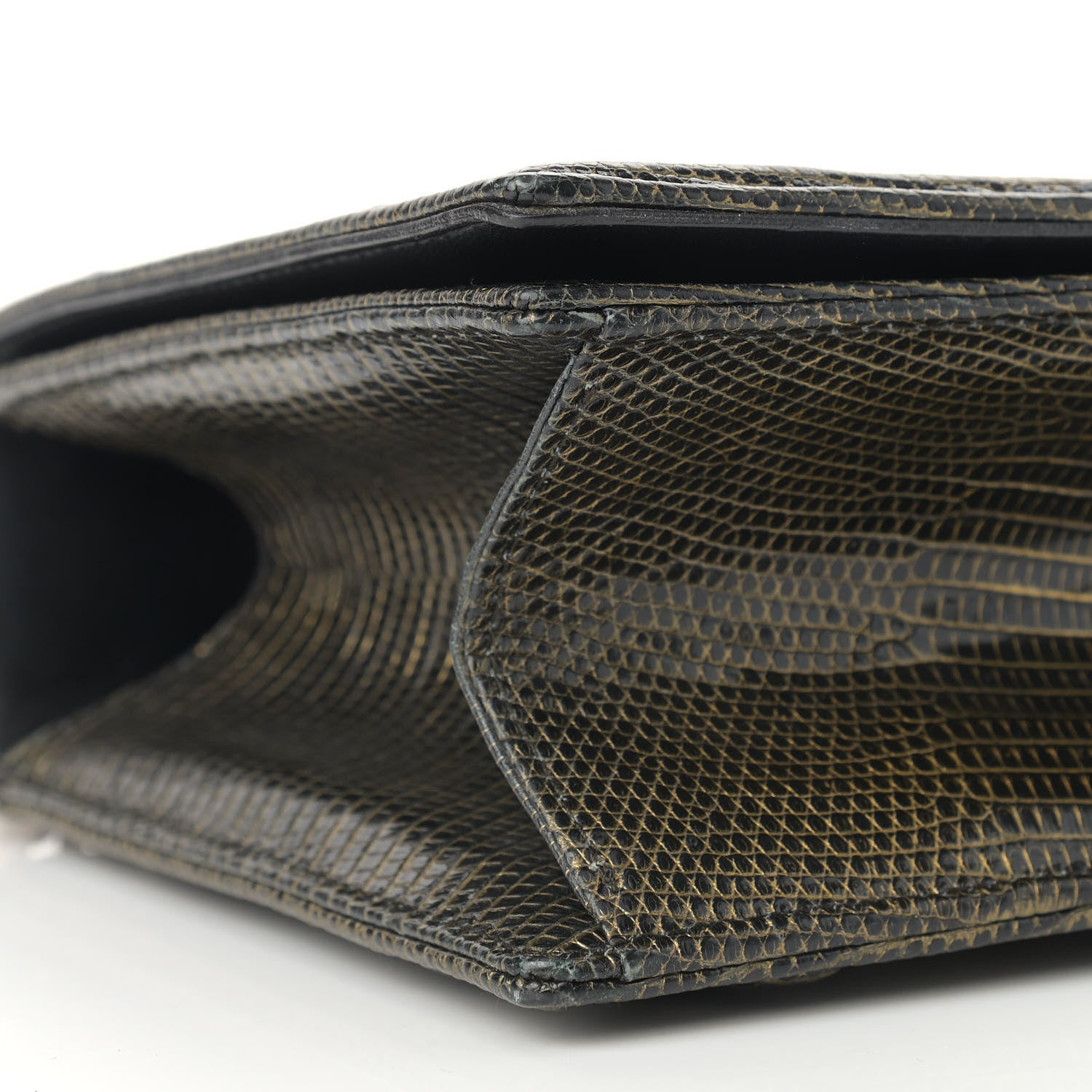 Christian Dior Lizard Medium Diorama Flap Bag Black Gold 9 of 13