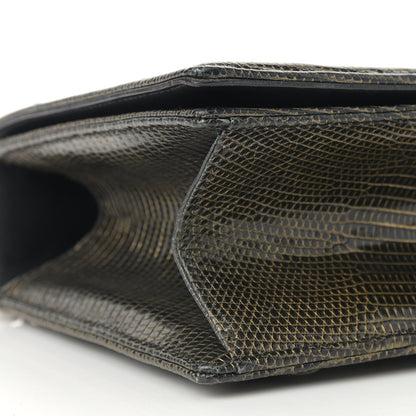 Christian Dior Lizard Medium Diorama Flap Bag Black Gold 9 of 13
