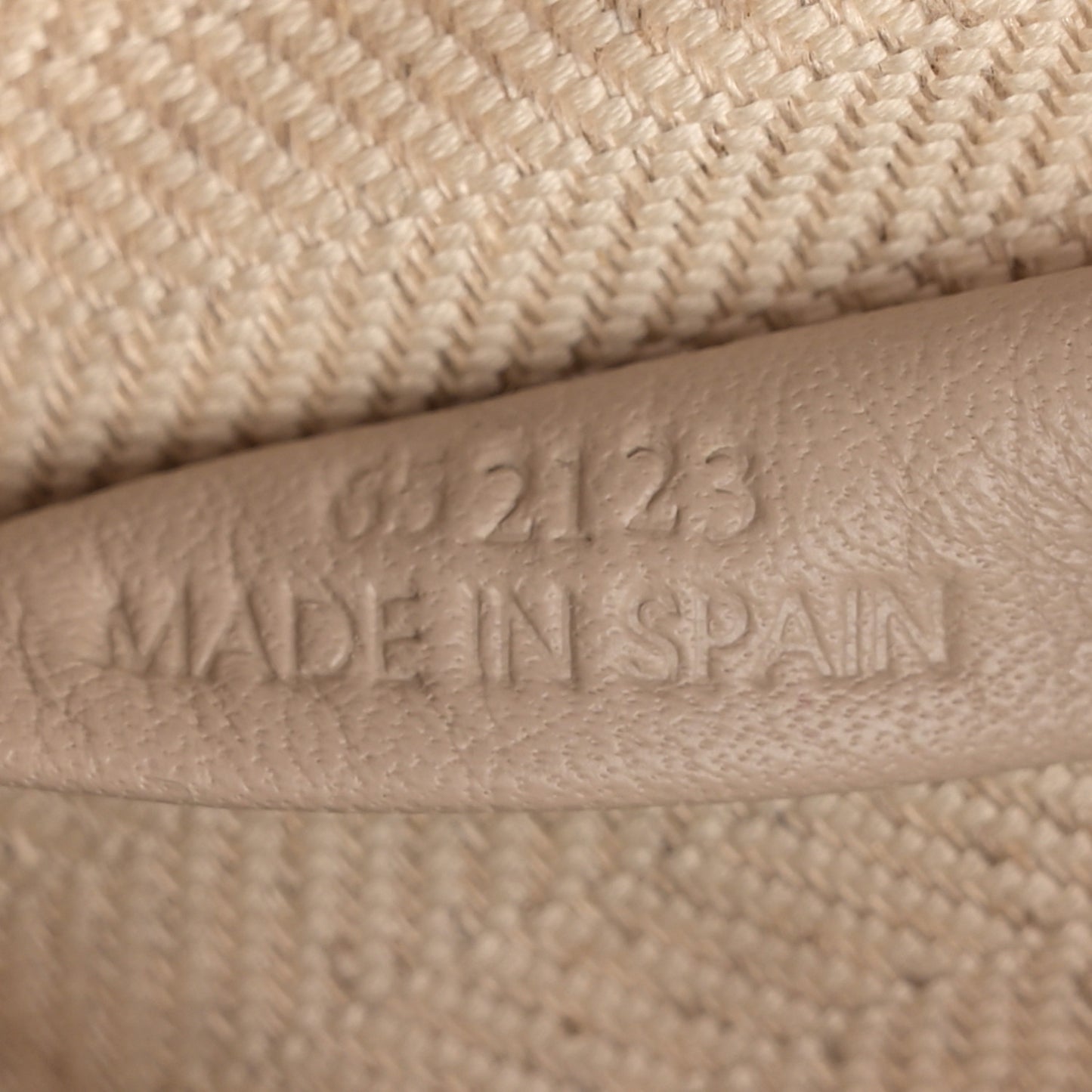 Jacquard Anagram Calfskin Small Cubi Bag Ecru Tan