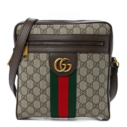 Gucci GG Supreme Monogram Web Small Ophidia Messenger Bag Brown 1 of 11
