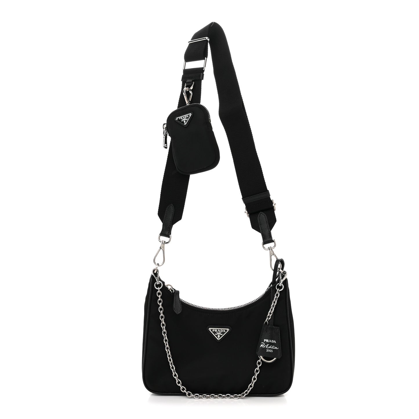 Nylon Re-Edition 2005 Shoulder Bag Black