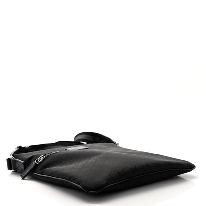 Gucci Nylon Monogram Medium Flat Messenger Bag Black 4 of 10