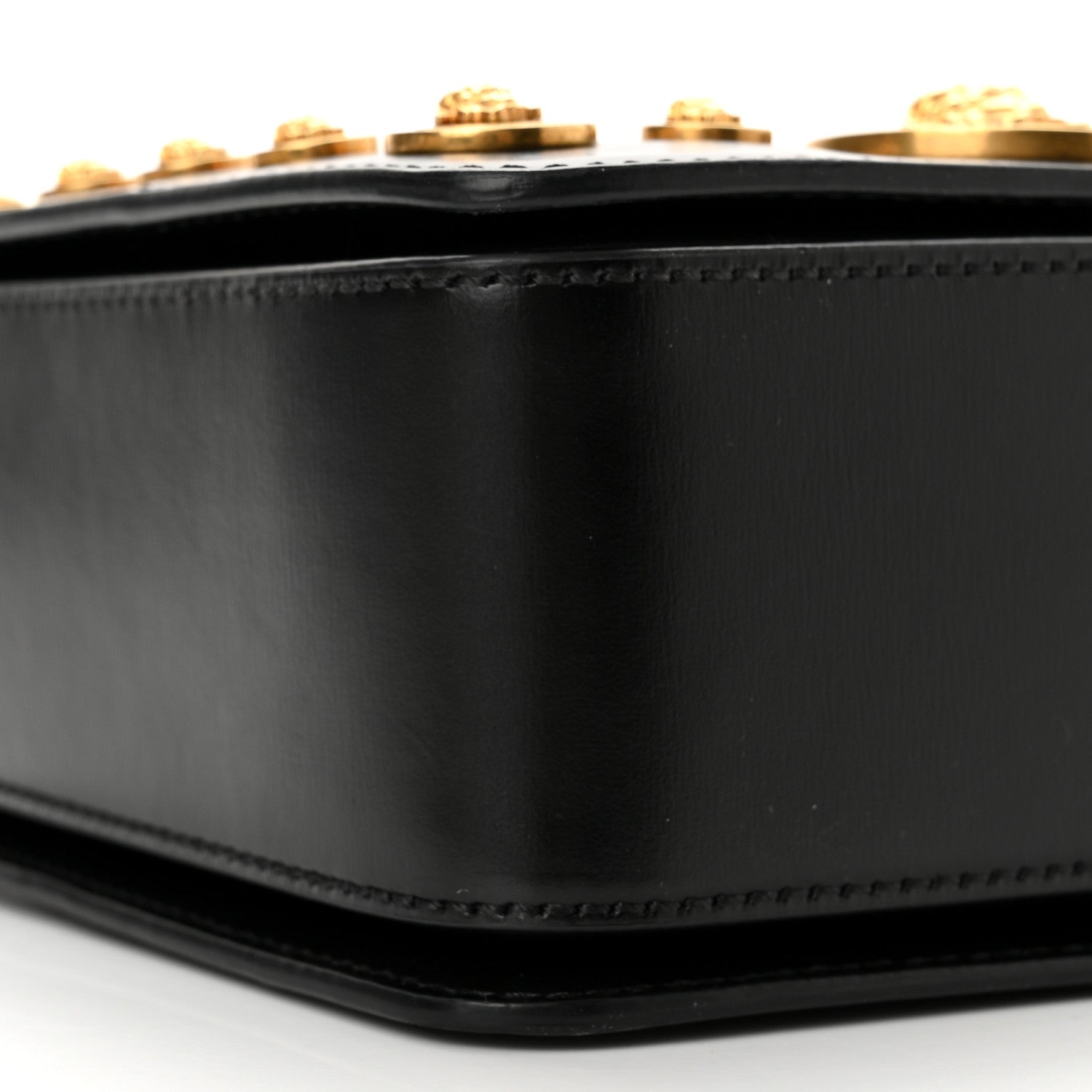 Versace Calfskin Medallion Tribute Chain Shoulder Bag Black 7 of 8