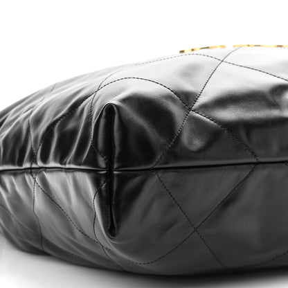 Chanel Shiny Calfskin Quilted Chanel 22 Black 10 of 11