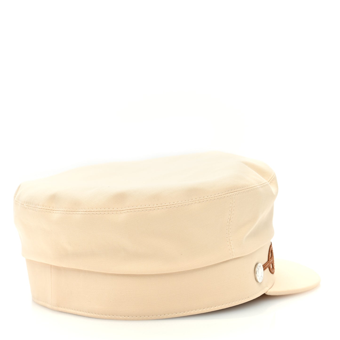 Double Linen Twill Casquette Cabourg Cliquetis Cap 57 White Creme