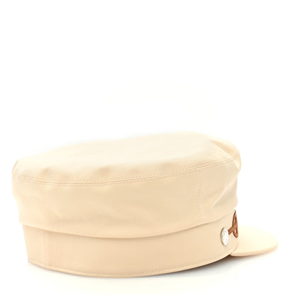 Hermes Double Linen Twill Casquette Cabourg Cliquetis Cap 57 White Creme 4 of 8