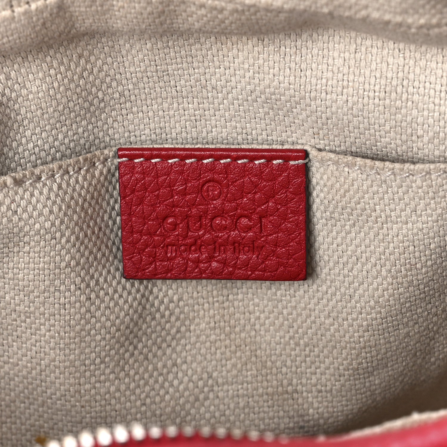 Gucci Pebbled Calfskin Small Soho Disco Bag Tabasco Red 6 of 10