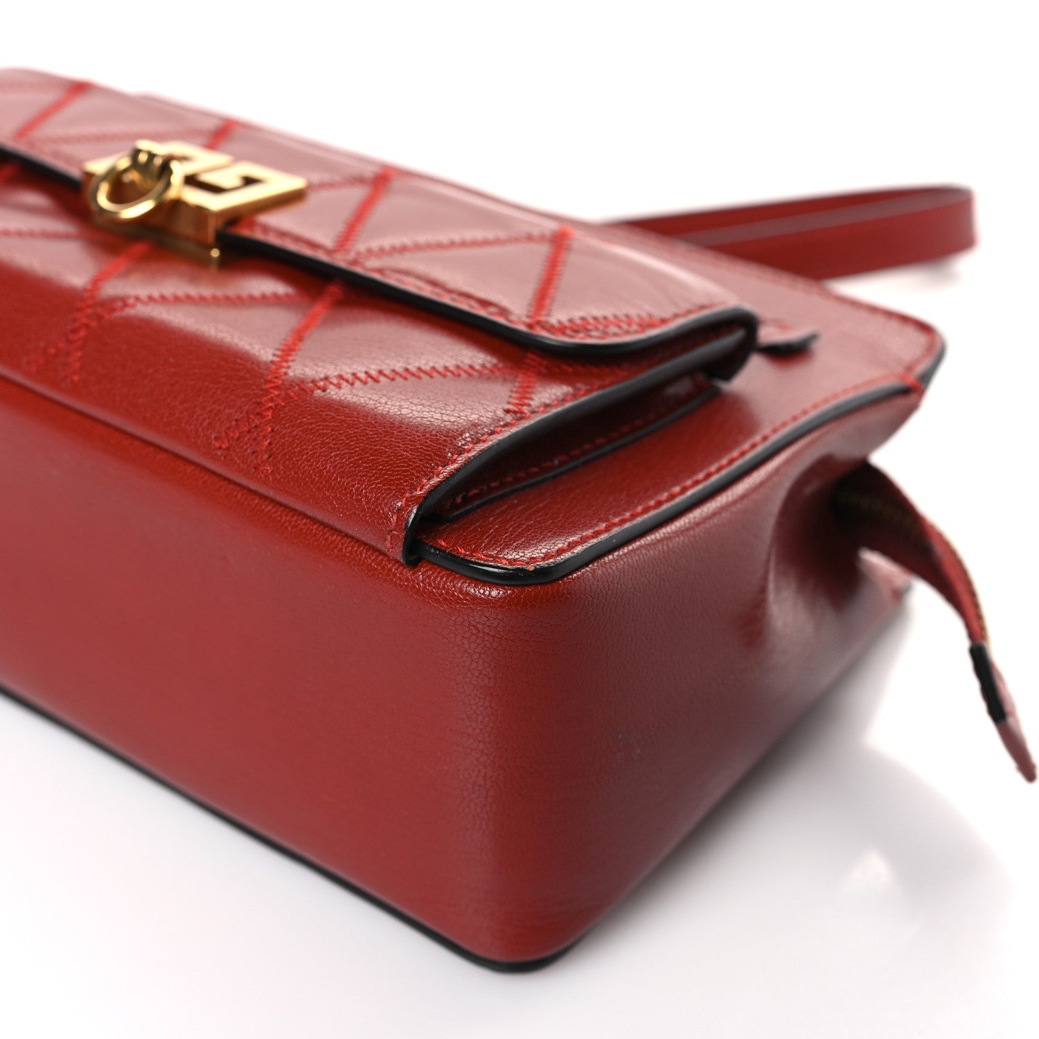 Givenchy Goatskin Diamond Quilted Pocket Crossbody Terracotta 8 of 8