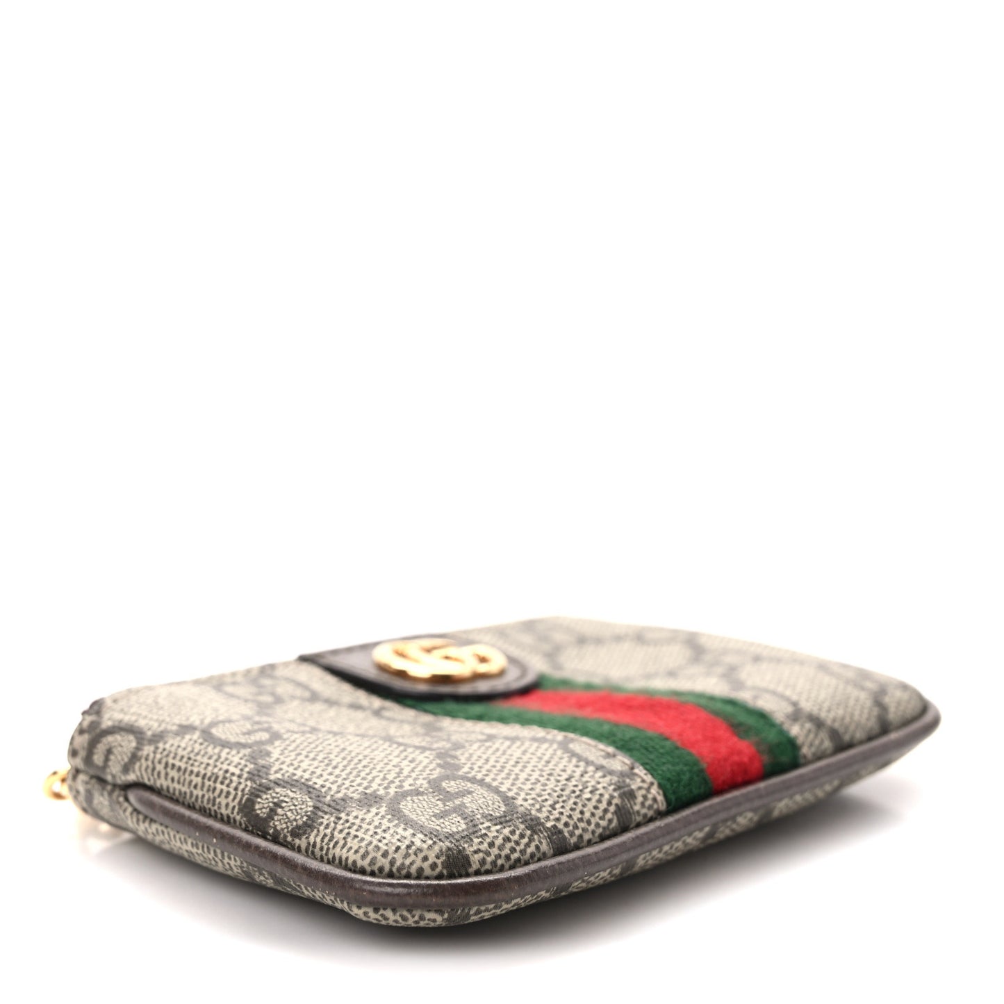 GG Supreme Monogram Web Ophidia Key Case Beige New Acero