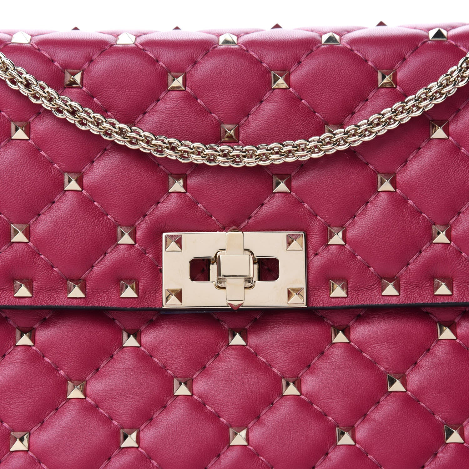 Valentino Garavani Nappa Medium Rockstud Spike Shoulder Bag Camelia 9 of 9