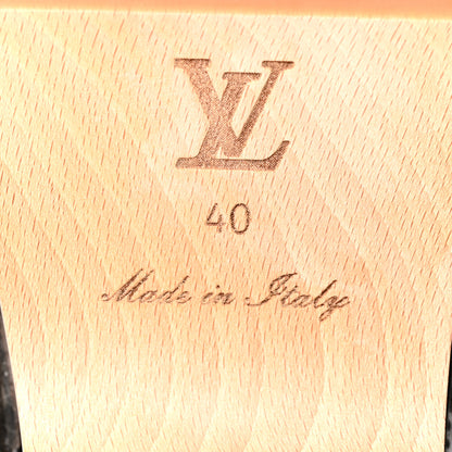 Louis Vuitton Calfskin Patent Monogram Cottage Clog Mules 40 Black 7 of 8