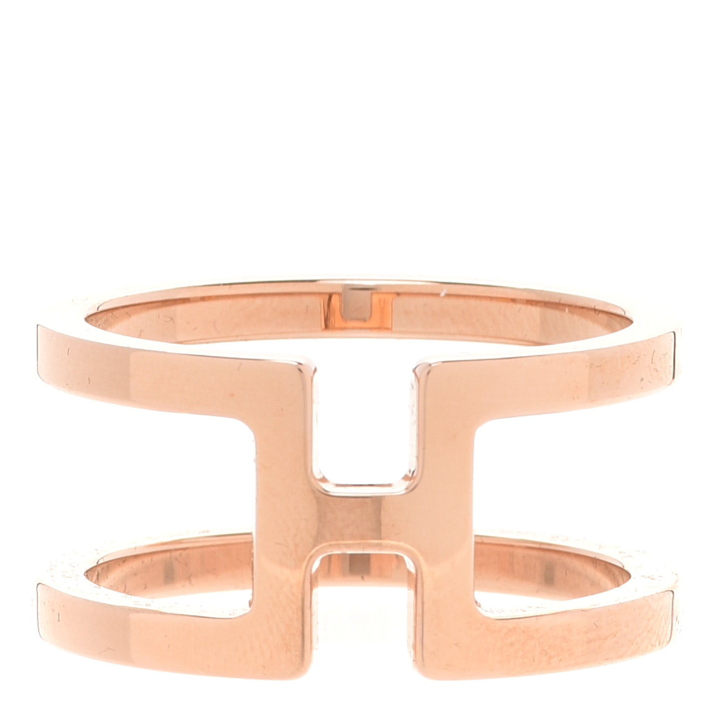 Permabrass H en Rond Scarf Ring Rose Gold