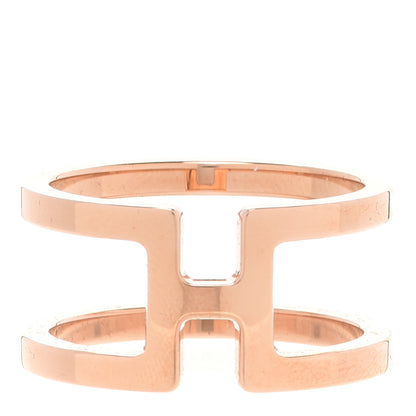 Hermes Permabrass H en Rond Scarf Ring Rose Gold 1 of 4