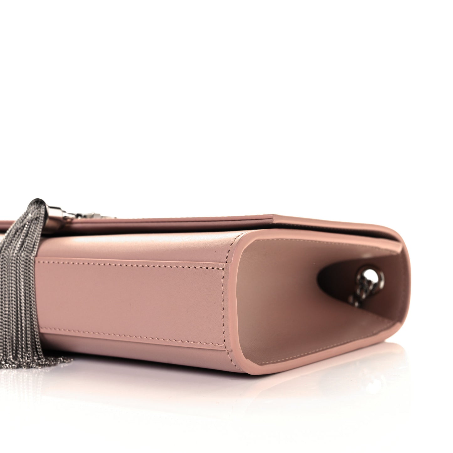 Smooth Calfskin Medium Classic Monogram Kate Tassel Satchel Pink