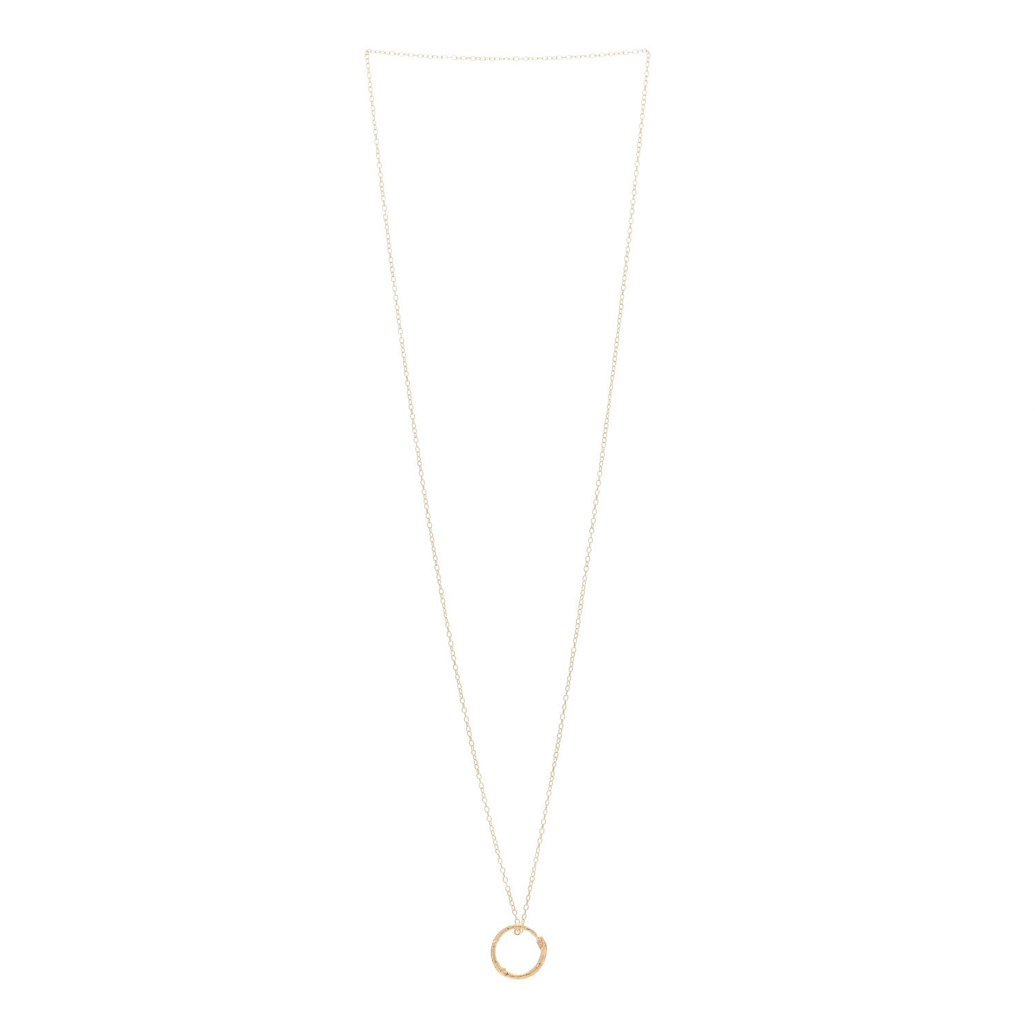 Gucci 18K Yellow Gold Ouroboros Snake Ring Necklace 2 of 5