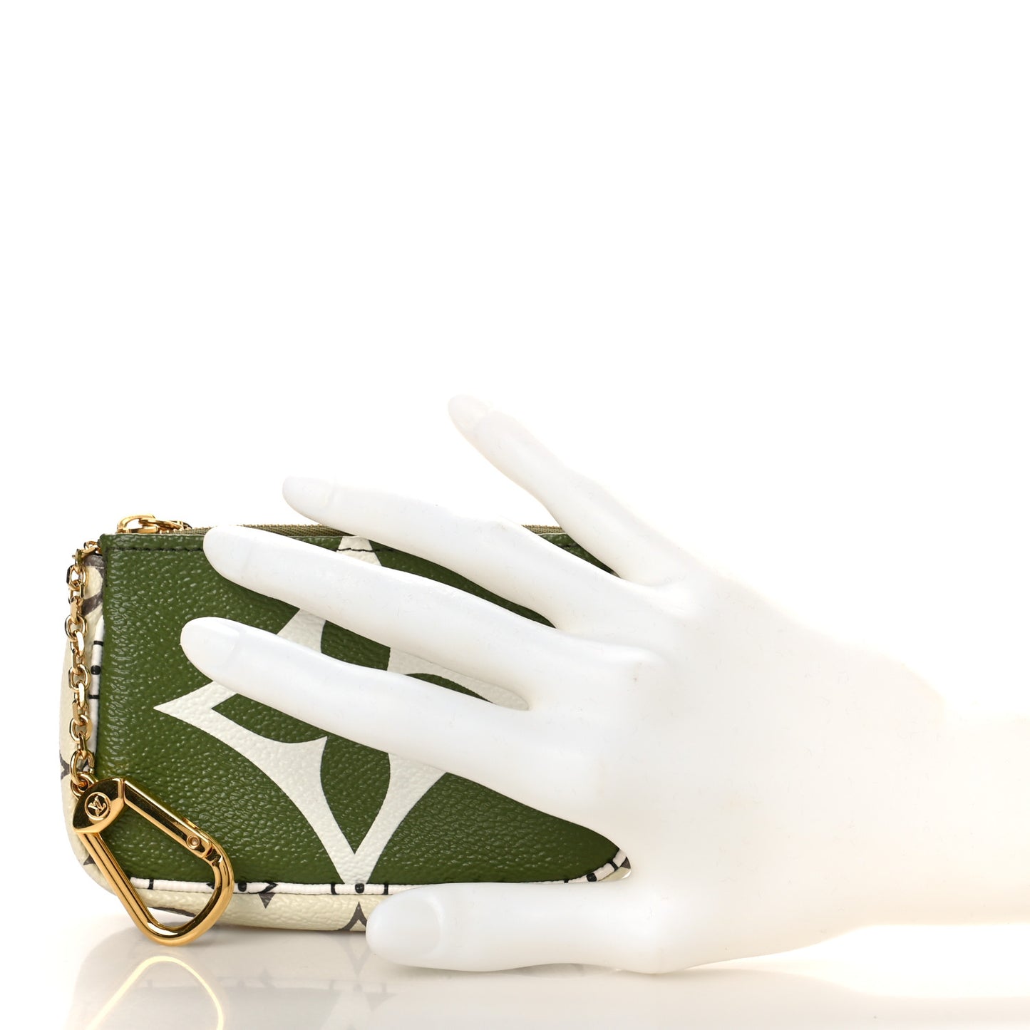 Monogram Giant Micro Pochette Accessories Kaki White