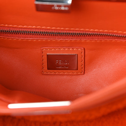 Fendi Shearling Nappa Mini Peekaboo Iconic Satchel Arancio 6 of 8