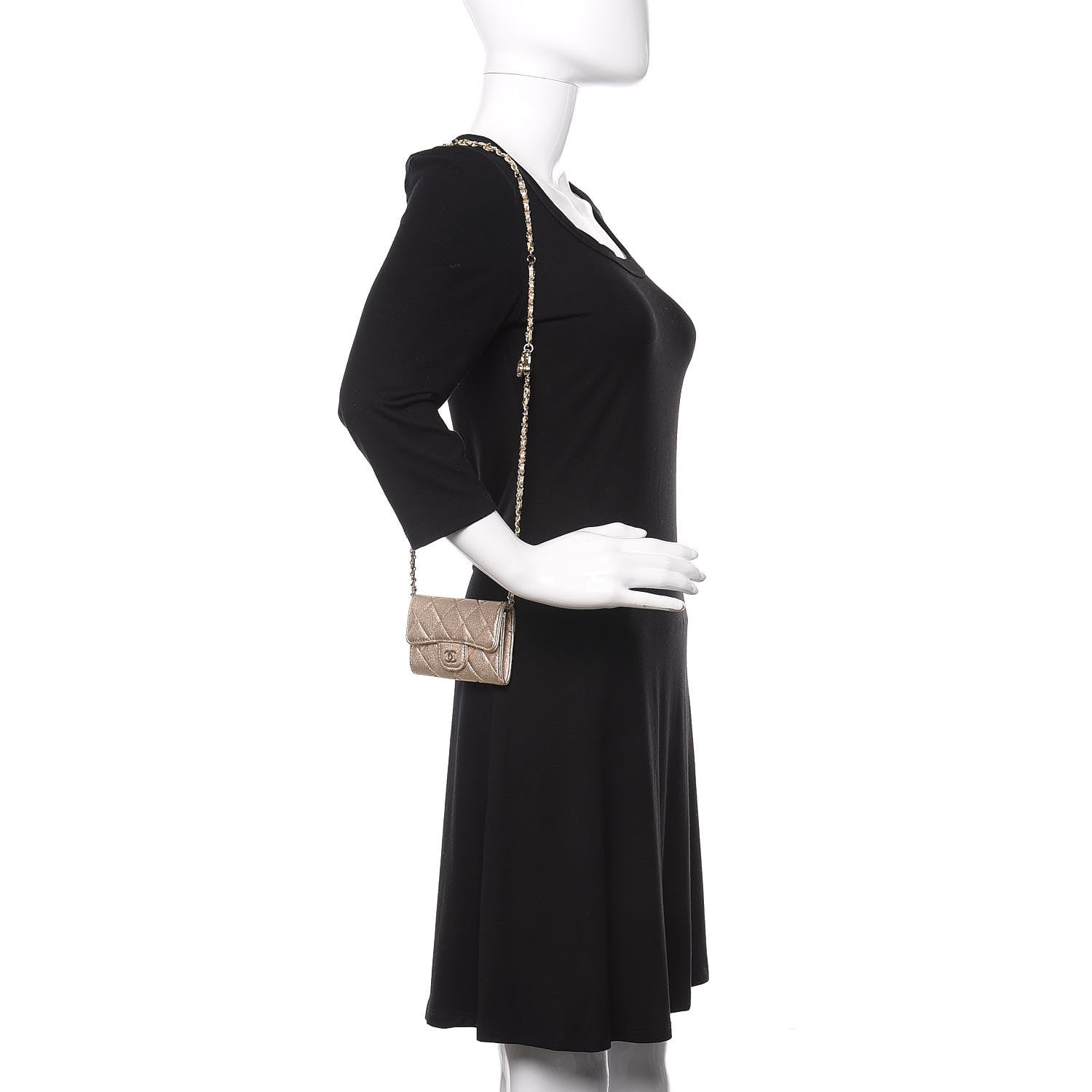 Chanel Metallic Lambskin Quilted Flap Chain Waist Bag Gold 2 of 12