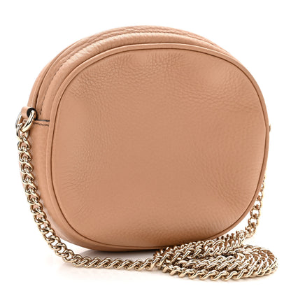 Gucci Pebbled Calfskin Mini Soho Chain Bag Camelia 3 of 10