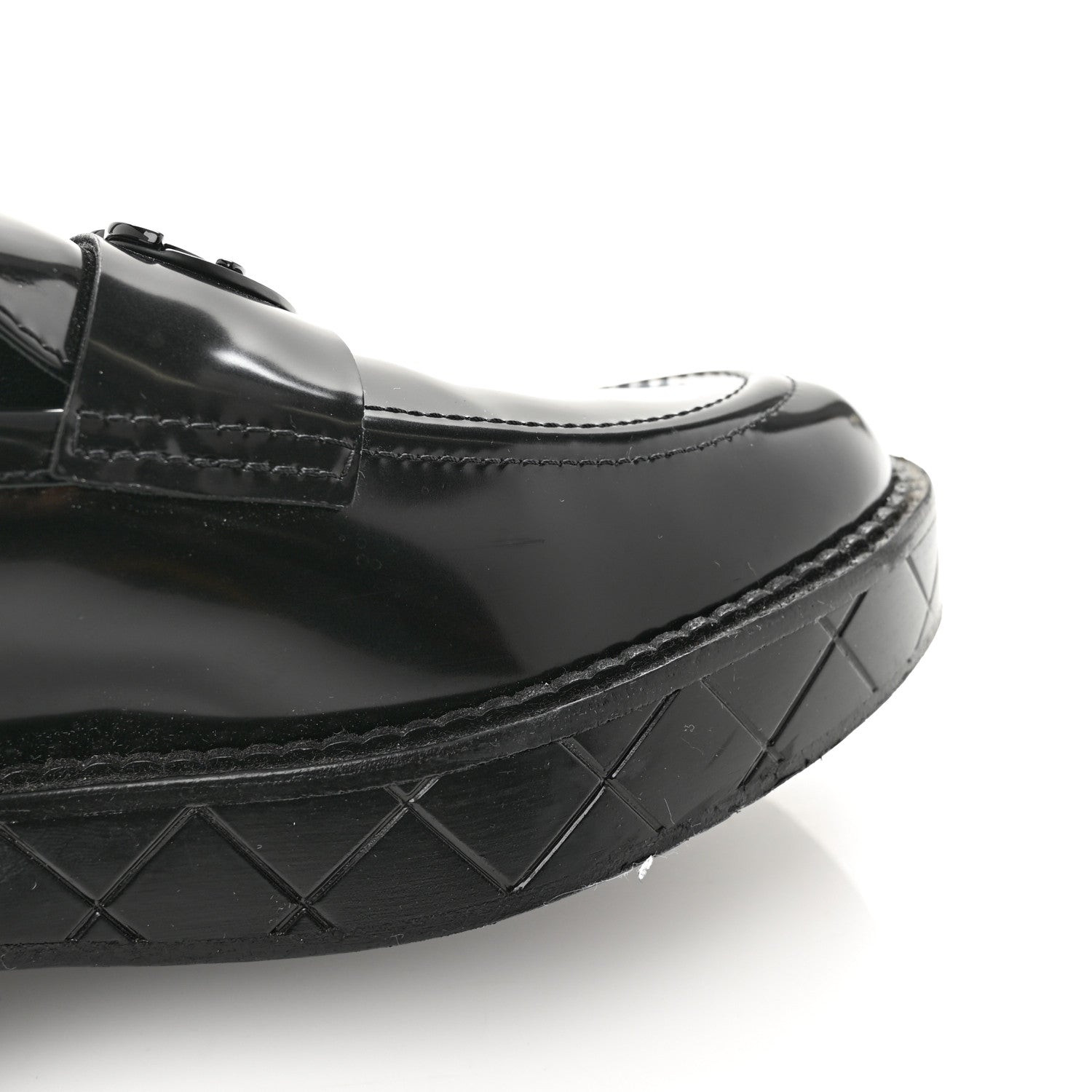 Chanel Shiny Calfskin Quilted CC Mocassin Loafers 39 Black 10 of 11