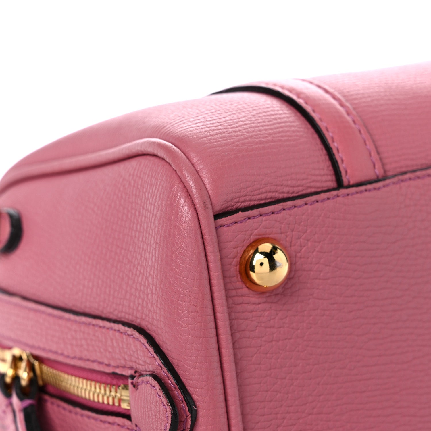 Burberry Derby Calfskin Small Alchester Bowling Bag Mauve Pink 8 of 11