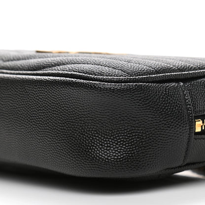 Saint Laurent Grain De Poudre Matelasse Monogram Mini Lou Camera Bag Black 10 of 10